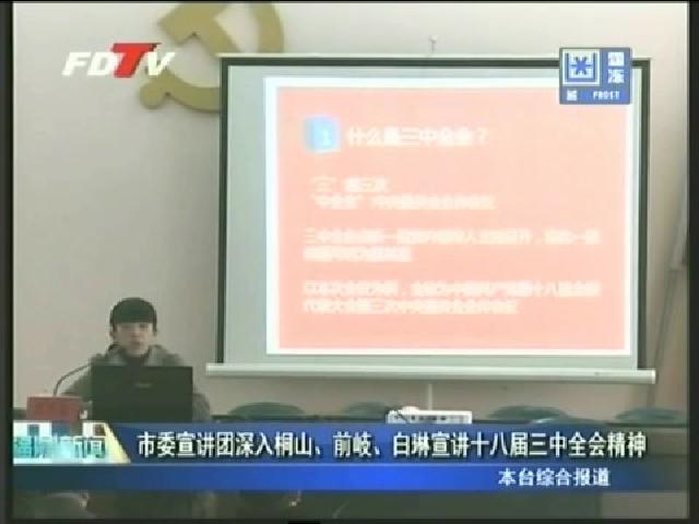 市委宣講團深入桐山、前岐、白琳宣講十八屆三中全會精神