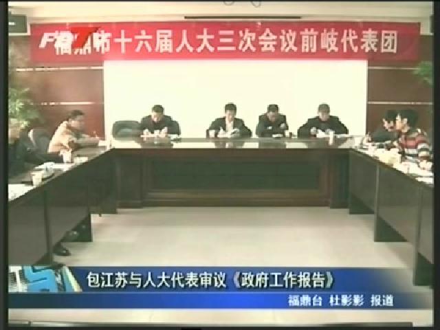 包江蘇與人大代表審議《政府工作報告》