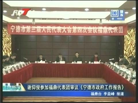 謝仰俊參加福鼎代表團(tuán)審議《寧德市政府工作報告》