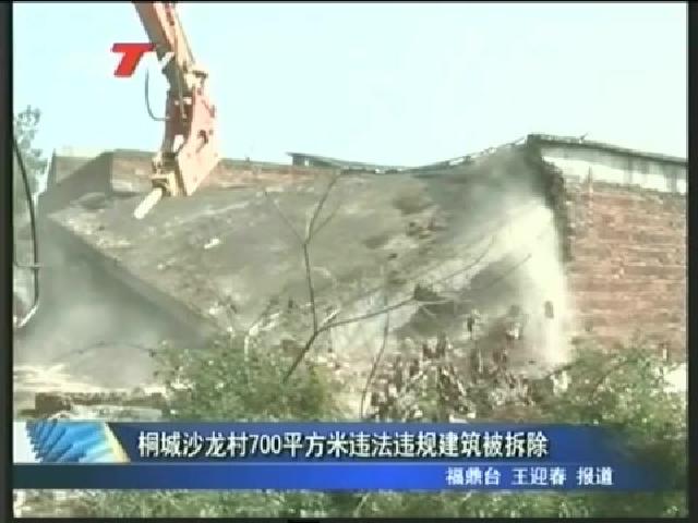 桐城沙龍村700平方米違法違規(guī)建筑被拆除