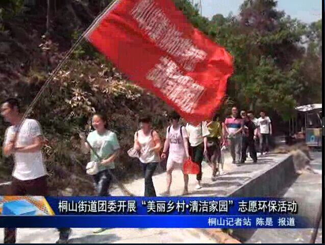 桐山街道團(tuán)委開展“美麗鄉(xiāng)村?清潔家園”志愿環(huán)?；顒?dòng)