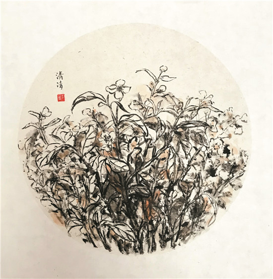 太姥清音 ———鄭清清國畫茶之花作品在第五屆中華茶奧會上展出