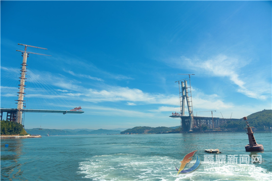 戰(zhàn)高溫搶進度 沙埕灣跨海大橋全面加速