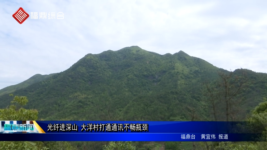 光纖進深山 大洋村打通通訊不暢瓶頸