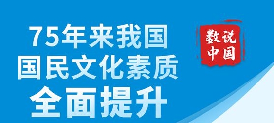 數(shù)說中國丨75年來我國國民文化素質全面提升